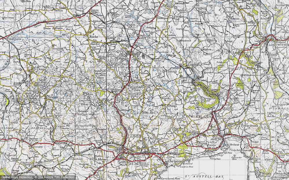Old Map of Penwithick, 1946 in 1946