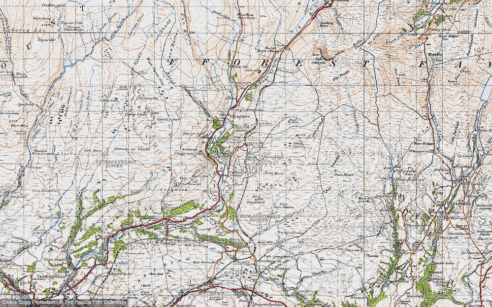 Old Map of Penwyllt, 1947 in 1947