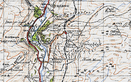 Old map of Penwyllt in 1947