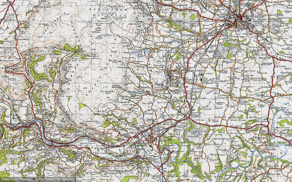 Old Map of Penycae, 1947 in 1947
