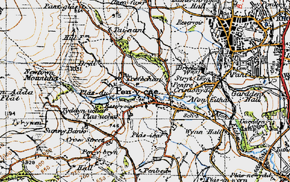 Old map of Penycae in 1947