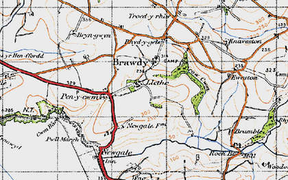 Old map of Penycwm in 1946