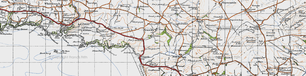Old map of Penycwm in 1946