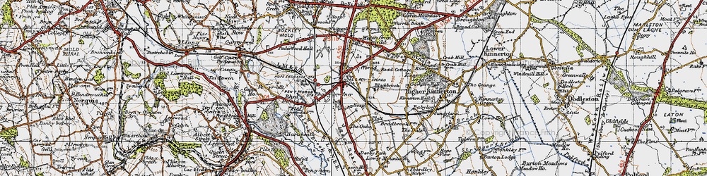 Old map of Penyffordd in 1947