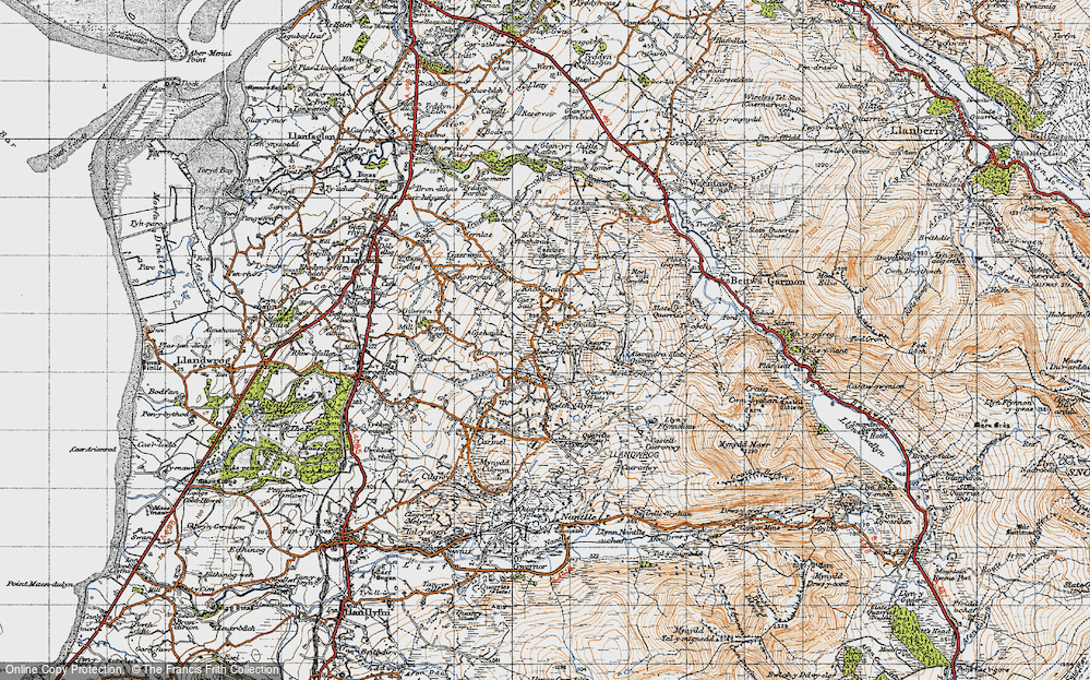 Old Map of Penyffridd, 1947 in 1947