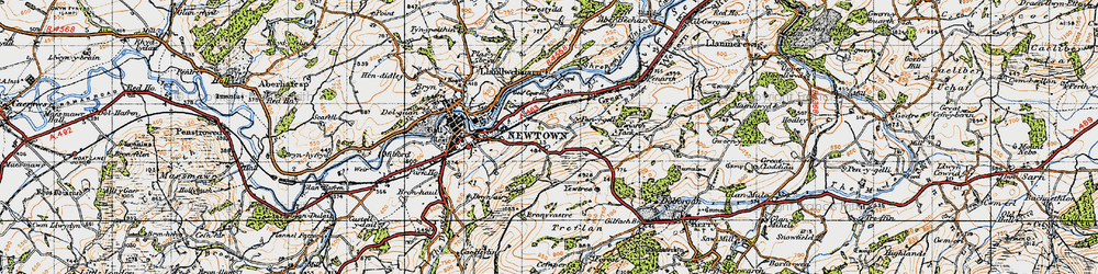 Old map of Penygelli in 1947