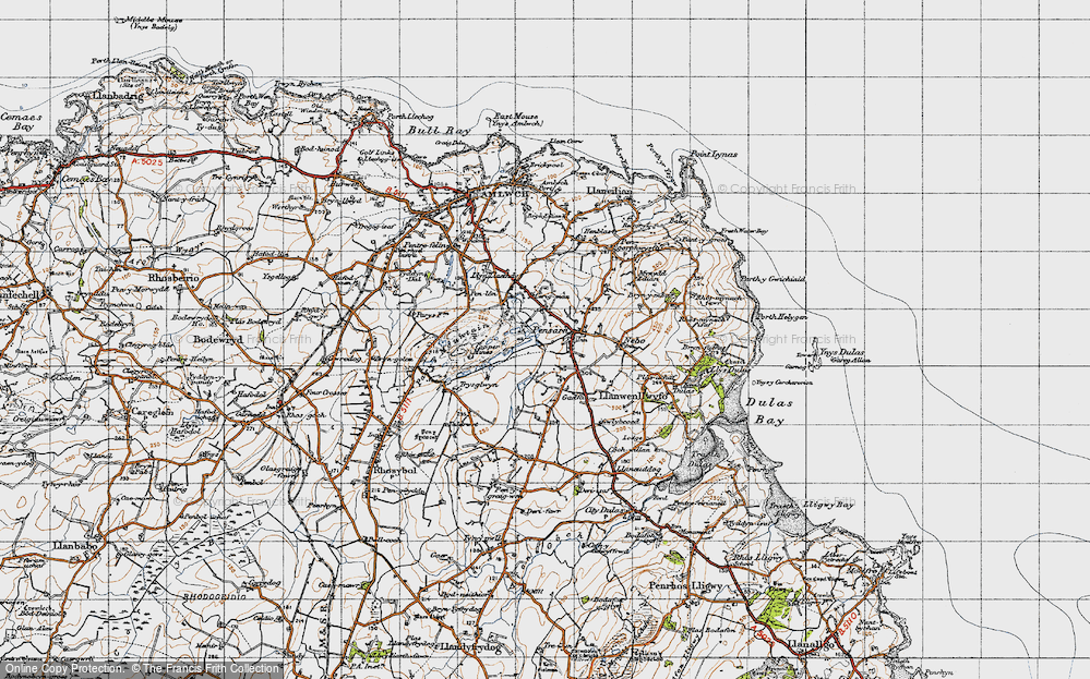 Old Map of Penysarn, 1947 in 1947
