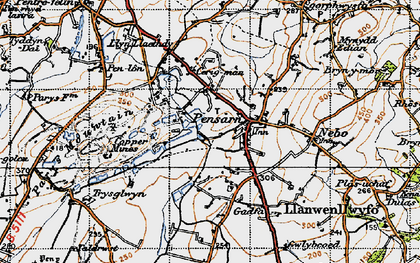 Old map of Penysarn in 1947