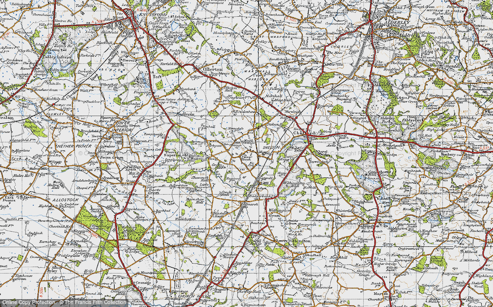 Old Map of Peover Heath, 1947 in 1947