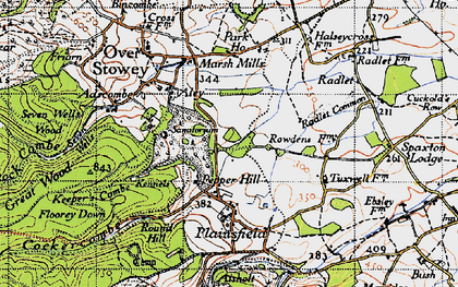 Old map of Pepper Hill in 1946