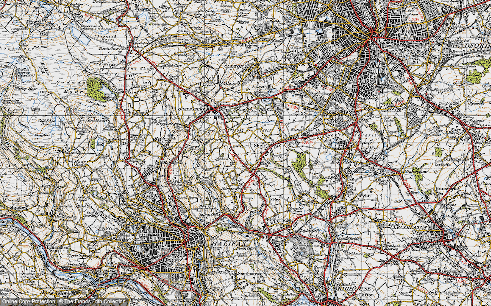 Old Map of Pepper Hill, 1947 in 1947