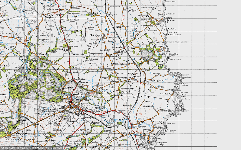 Old Map of Peppermoor, 1947 in 1947