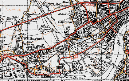 Old map of Percy Main in 1947