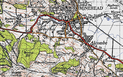 Old map of Periton in 1946