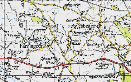 Old map of Perkin's Village in 1946