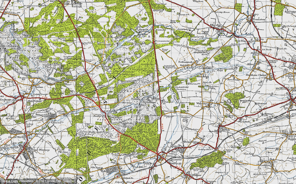 Old Map of Perlethorpe, 1947 in 1947