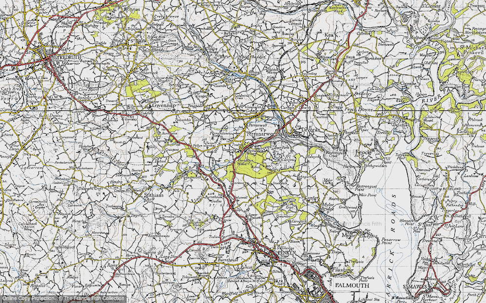 Old Map of Perranarworthal, 1946 in 1946