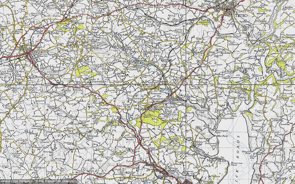 Old Map of Perranwell, 1946 in 1946