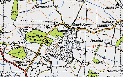 Old map of Perry in 1946