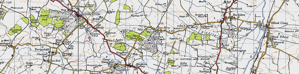 Old map of Perry in 1946