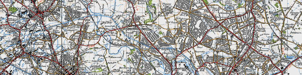 Old map of Perry Beeches in 1946