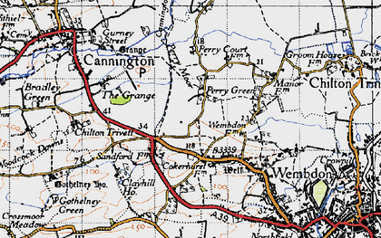 Old map of Perry Green in 1946