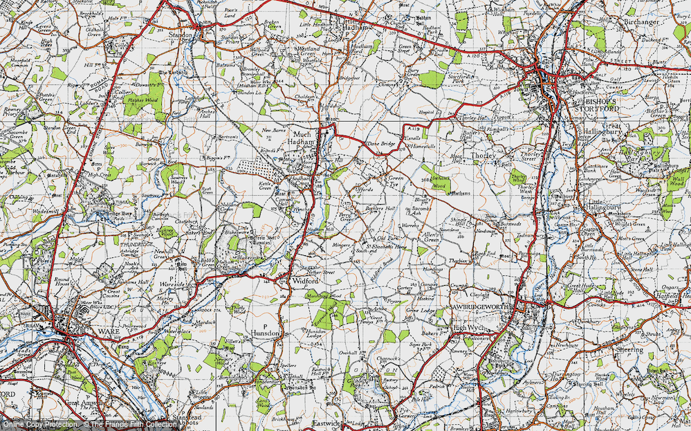 Old Map of Perry Green, 1946 in 1946