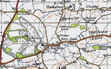 Old map of Perry Green in 1947