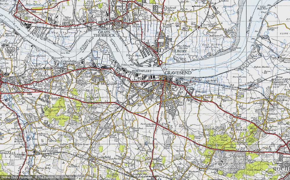 Old Map of Perry Street, 1946 in 1946