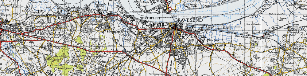 Old map of Perry Street in 1946