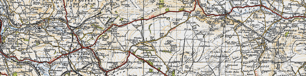 Old map of Whitelee in 1947