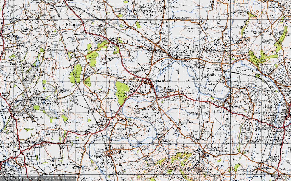Old Map of Pershore, 1946 in 1946