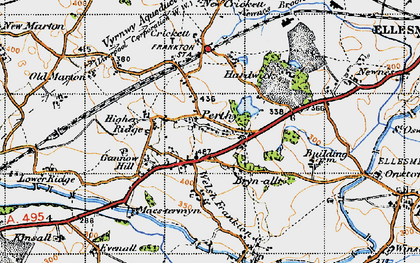 Old map of Perthy in 1947