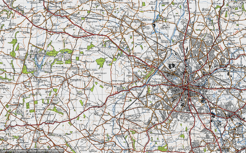 Old Map of Perton, 1946 in 1946