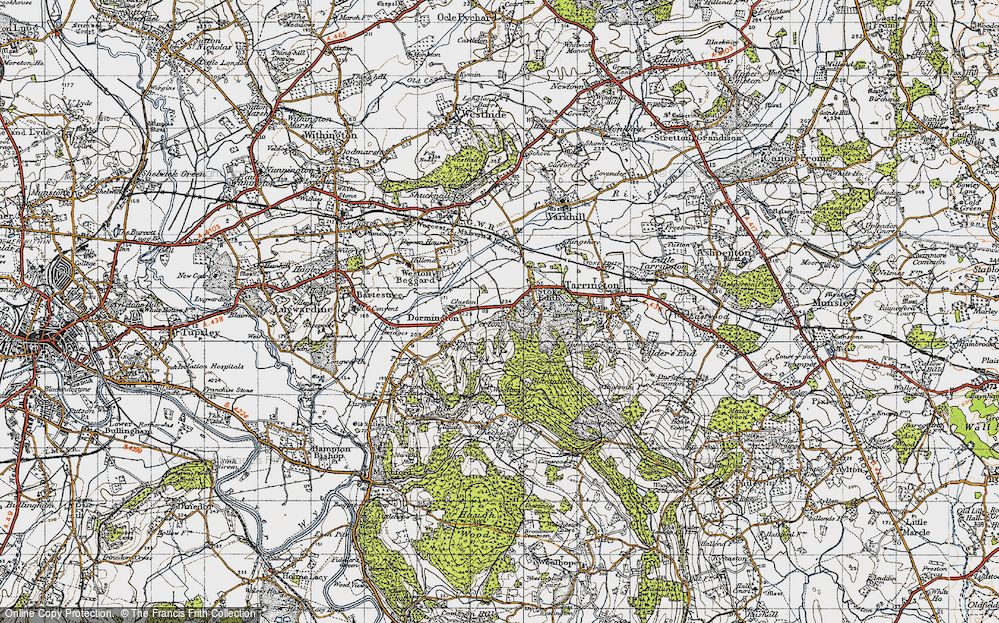 Old Map of Perton, 1947 in 1947