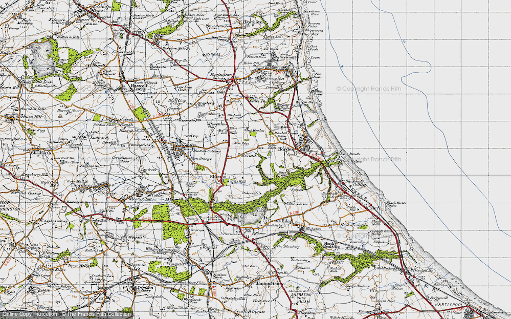 Old Map of Peterlee, 1947 in 1947