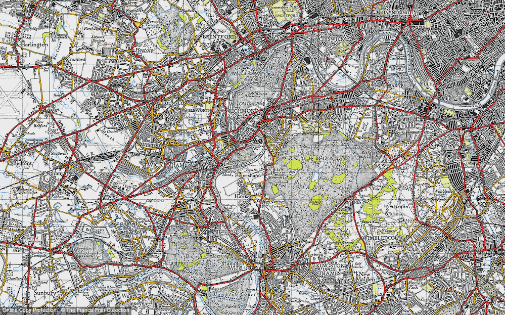 Old Maps Of Petersham Greater London Francis Frith   Petersham 1945 Npo805428 