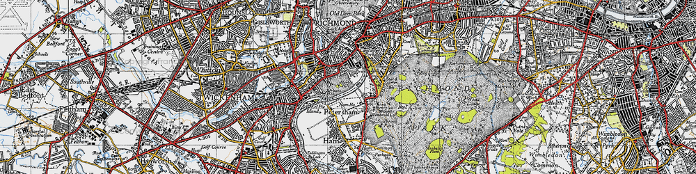 Old map of Petersham in 1945