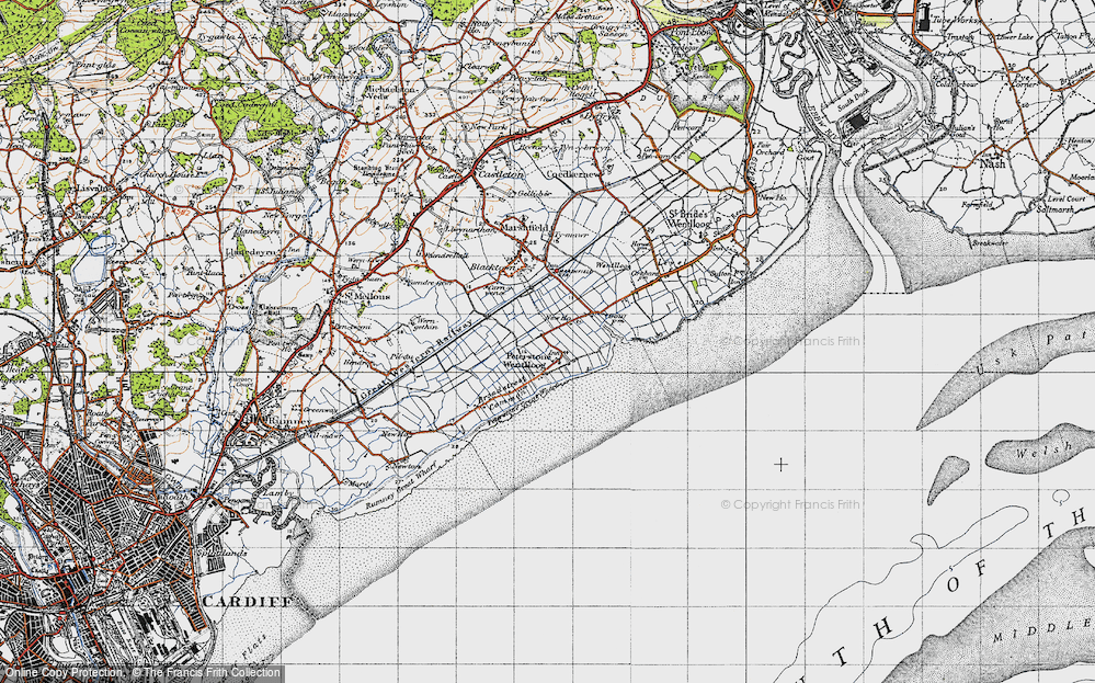 Old Map of Peterstone Wentlooge, 1947 in 1947