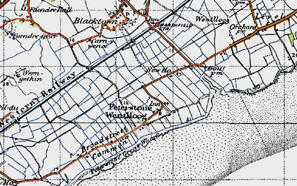 Old map of Peterstone Wentlooge in 1947