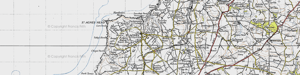 Old map of Peterville in 1946
