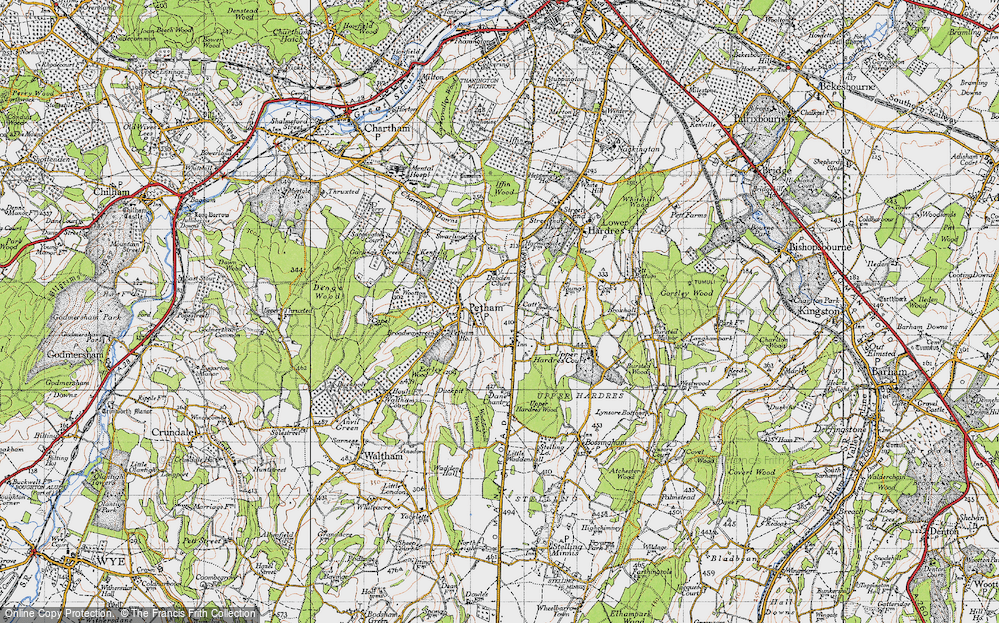 Old Map of Petham, 1947 in 1947