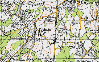 Old map of Petham in 1947