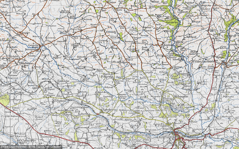 Old Map of Petherwin Gate, 1946 in 1946