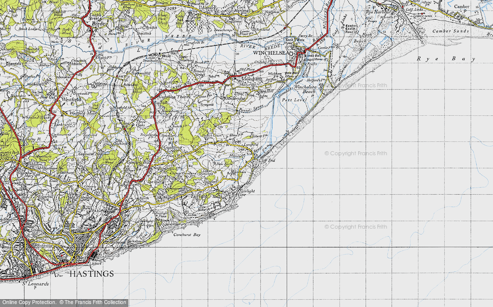 Old Map of Pett Level, 1940 in 1940
