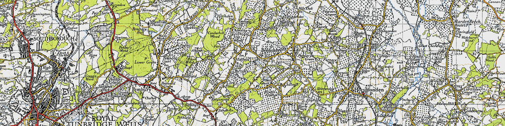 Old map of Petteridge in 1946