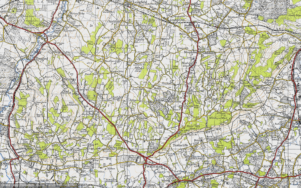 Old Map of Historic Map covering Berry's Maple in 1946