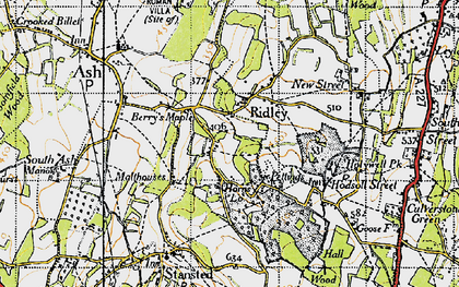 Old map of Pettings in 1946