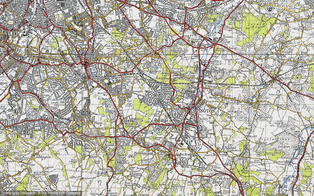 Old Map of Petts Wood, 1946 in 1946