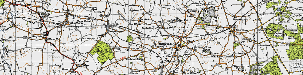Old map of Pettywell in 1946
